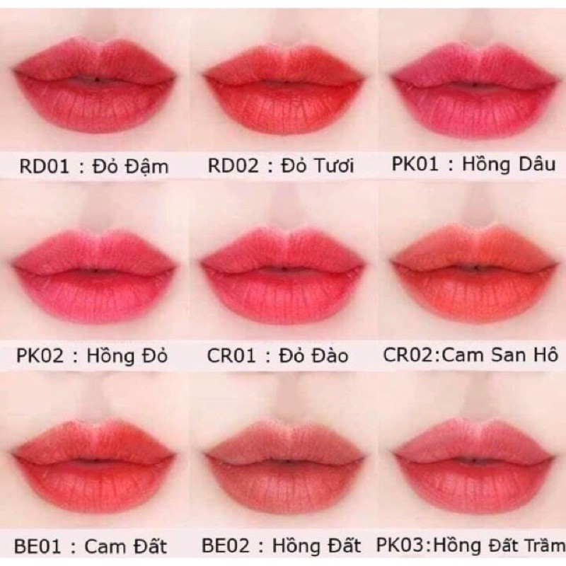 Son lì mềm mịn lâu trôi Holika Holika Heartcrush Lipstick Comfort Velvet