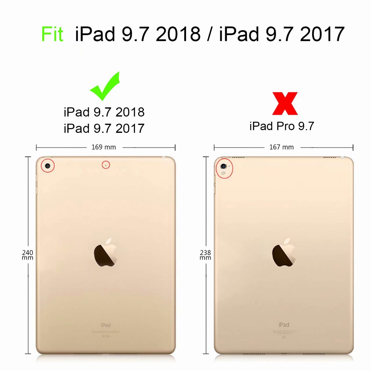 Bao da chống sốc cho máy tính bảng iPad 2017 2018 9.7 inch Funda Smart Cover for iPad 2018 9.7 inch A1822 A1823 Tablet Case