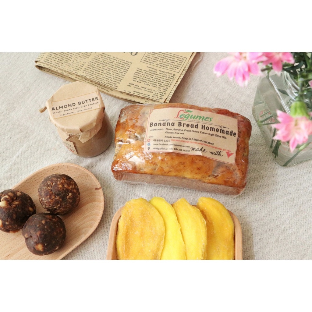 Bánh mì tươi Thuần chay không đường,không trứng,không sữa bò ăn kiêng - Vegan Bread healthy keto