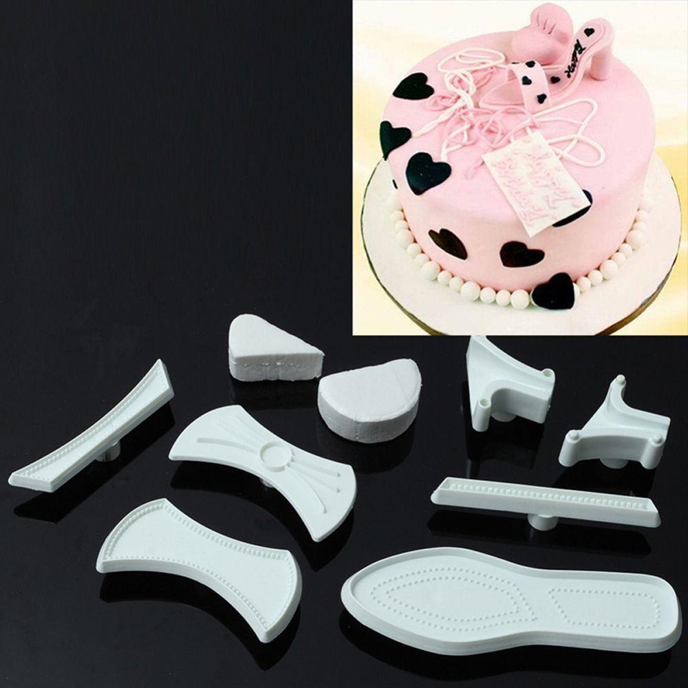 LANSEL Set 9 Khuôn Tạo Hình Chiếc Giày Cao Gót Trang Trí Bánh