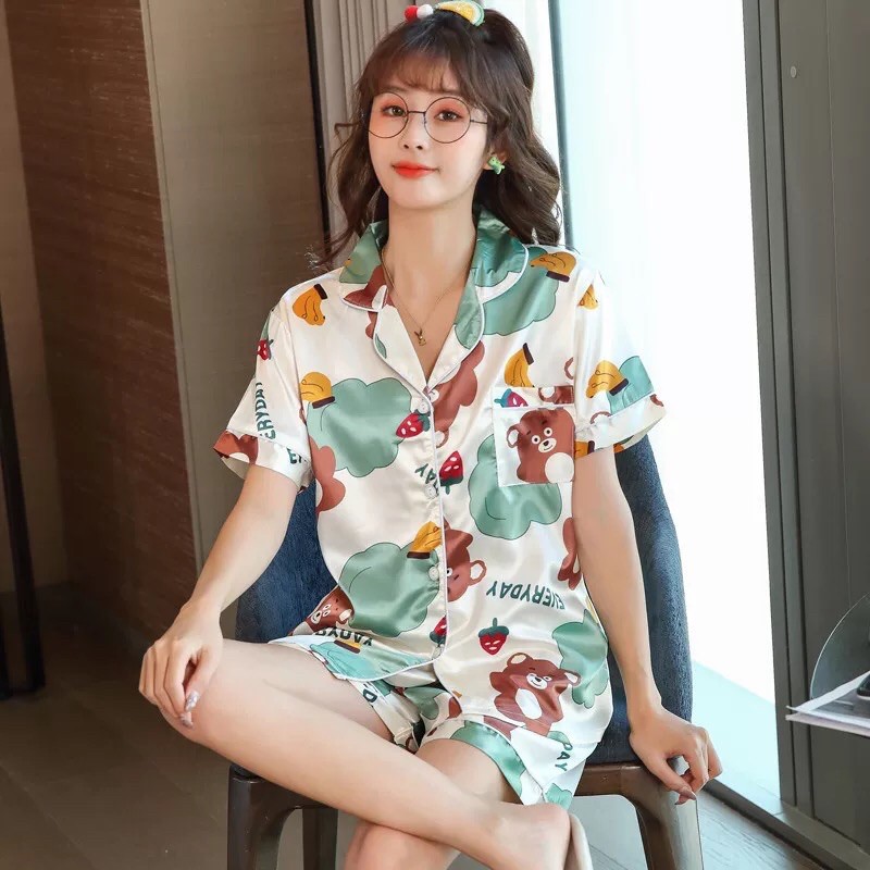 Đồ Bộ Nữ Mặc Nhà Mùa Hè Đồ Bộ Lụa Pijama Cao Cấp Tay Ngắn Siêu Mát Nhiều Hình Mẫu Mới Hot 2022