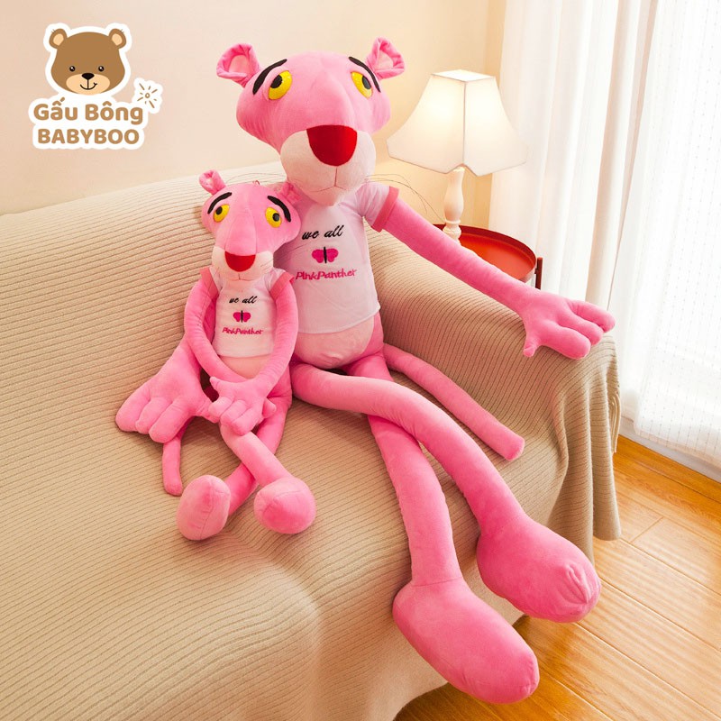 Gấu Bông Chú Báo Hồng Pink Panther Mềm Mịn Cao Cấp BABYBOO – Thú Nhồi Bông Quà Tặng Yêu Thương Cho Bé