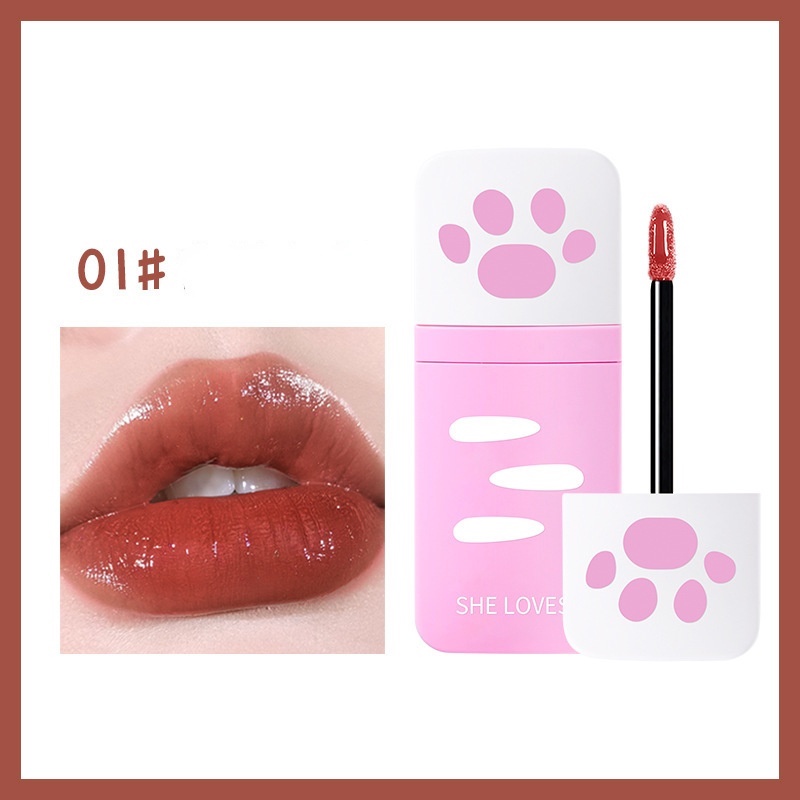 Son Môi Màu Bóng Hình Móng Mèo Màu Macaron Chống Thấm Nước Sheloves