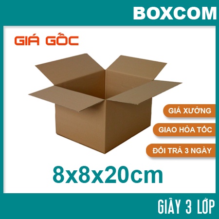 [HCM] - Size 8x8x20 Thùng Carton, hộp carton đóng hàng