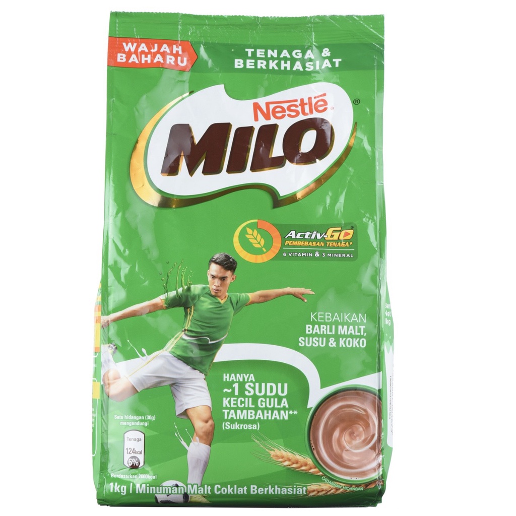 Milo Sữa Bột Nguyên Chất Nestle Milo Malaysia - Bịch 1 Kg