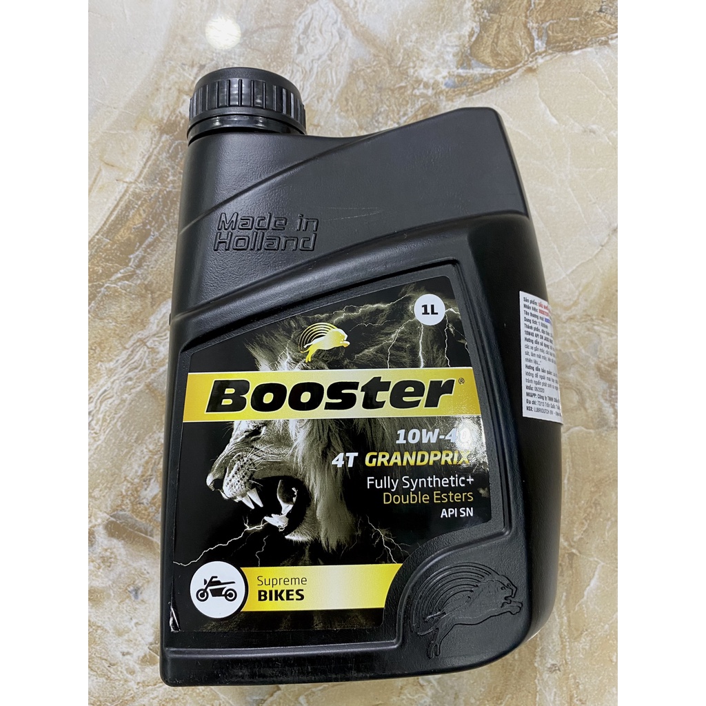 Nhớt Booster 10w40 tổng hợp 100% gấp đôi esters