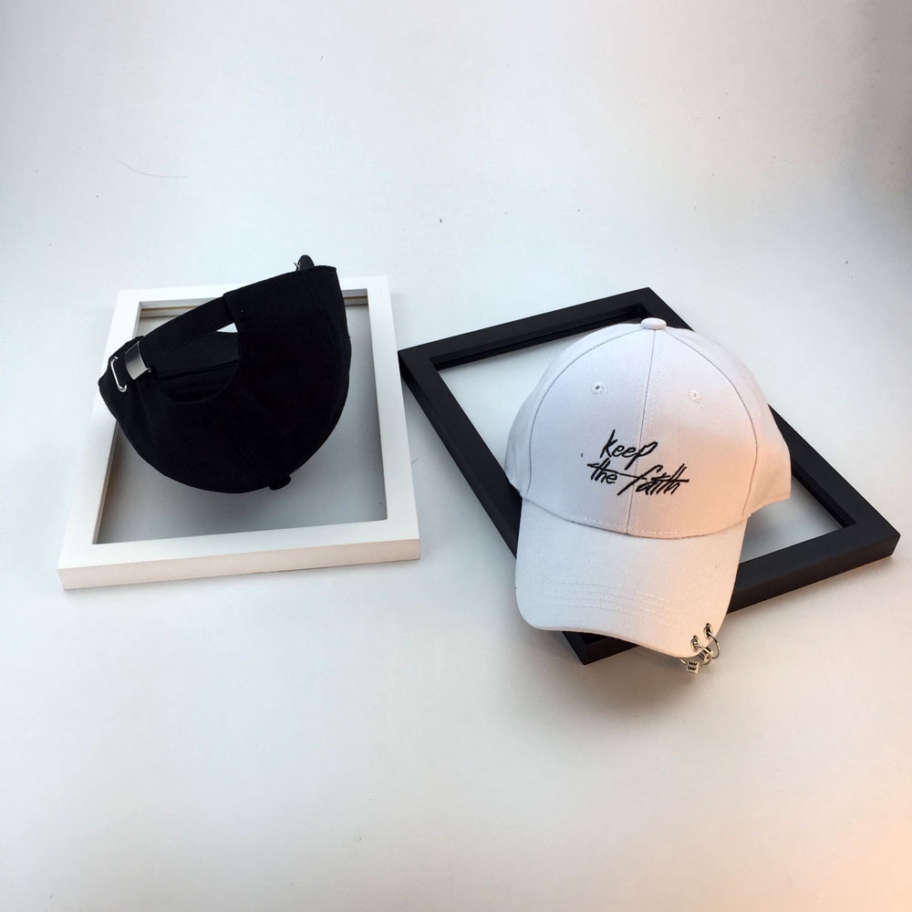 Mũ Lưỡi Trai LINJW Thêu Chữ Thời Trang Hàn Quốc 2020 Cho Nam Nữ