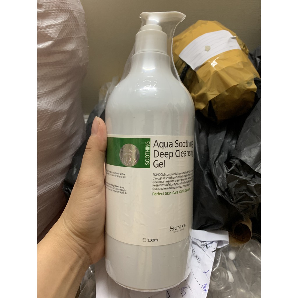 Sữa rửa mặt dạng gel SKINDOM Hàn Quốc. Chai 1000ml