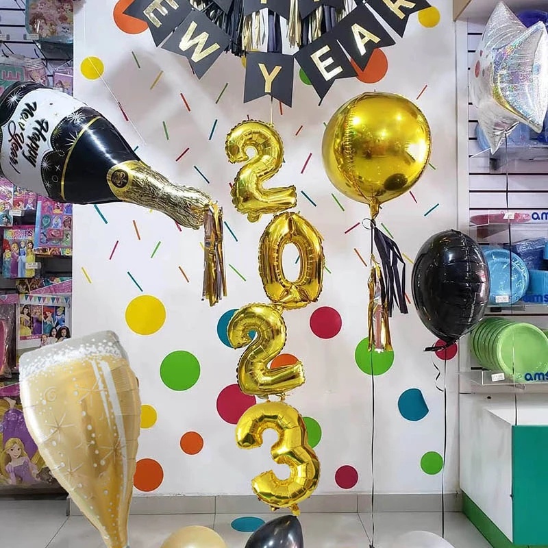 Bong Bóng Hình Số Năm Mới 2023 Trang Trí Tiệc