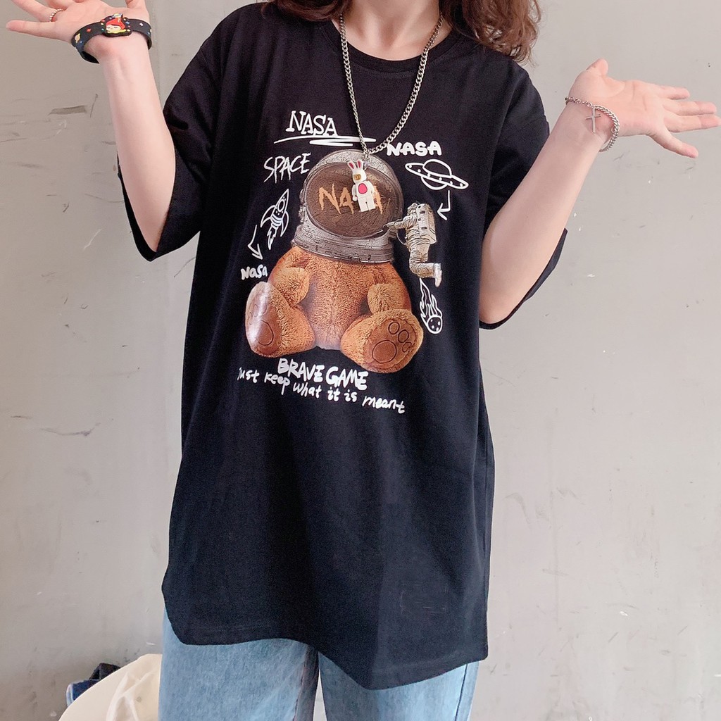 🌸Siêu Rẻ 💯  Áo thun tay lỡ gấu không gian nasa (unisex) oversize CHẤT ĐẸP CÓ FREESHIP | BigBuy360 - bigbuy360.vn