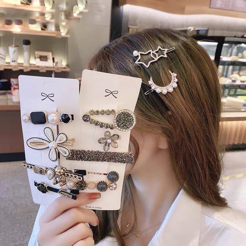Kẹp tóc mái kim loại Hàn quốc sang trọng