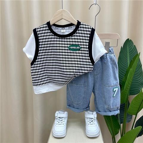 Set Đồ Mùa Hè 5 Món Gồm Áo Tay Cộc Thoải Mái Hợp Thời Trang Cho Bé Trai