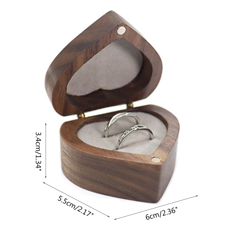 Flgo Hộp Đựng Nhẫn Đính Hôn Lãng Mạn Hình Trái Tim
