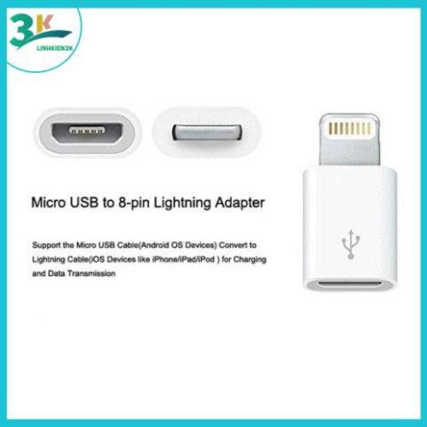 Cổng Chuyển MicroUSB Sang Lightning cho iPhone X/8/7/6 iPad Air Mini iPod