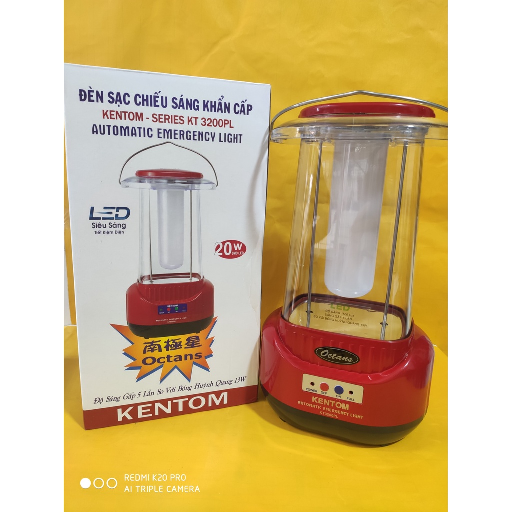 Đèn Sạc Tích Điện KenTom 3200PL Siêu Sáng Siêu Phong Dáng