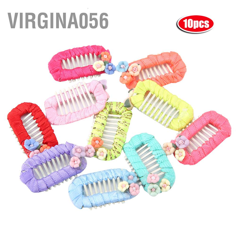 Virgina056 Virgina056 10 cái Kẹp Tóc Cho Thú Cưng Trang Trí Hoa Dễ Thương Chó Mũ Phụ Kiện (Màu Ngẫu Nhiên)
