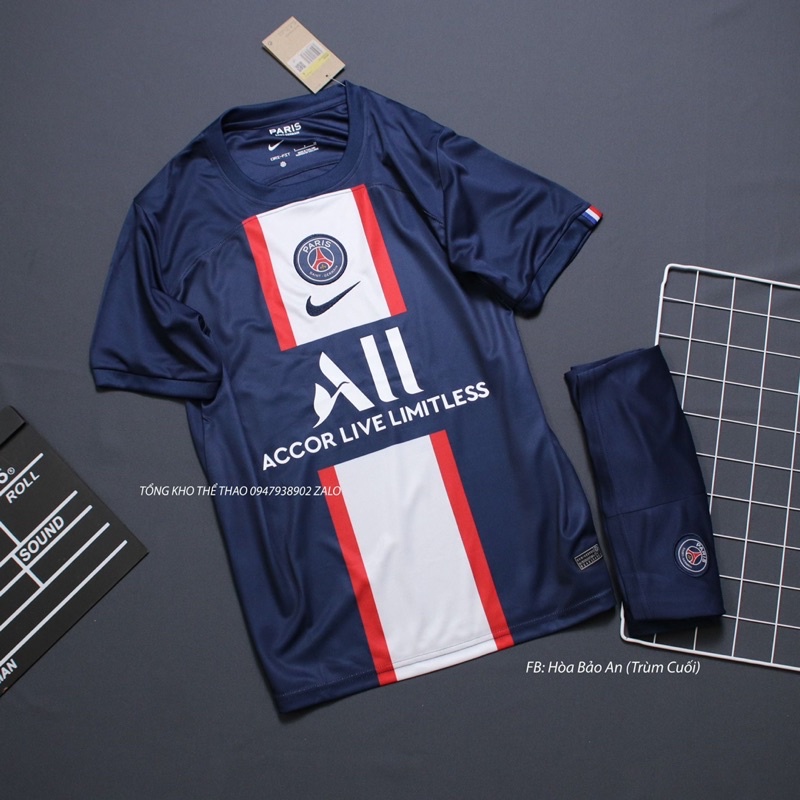 Bộ quần áo bóng đá ⚽️ CLB PSG MÀU GIMS THAN HÀNG CAO CẤP_MÙA GIẢI 22/23