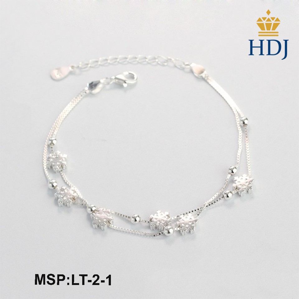 Lắc tay nữ bạc 925 mẫu hình hình bông tuyết đẹp trang sức HDJ mã LT-2-1