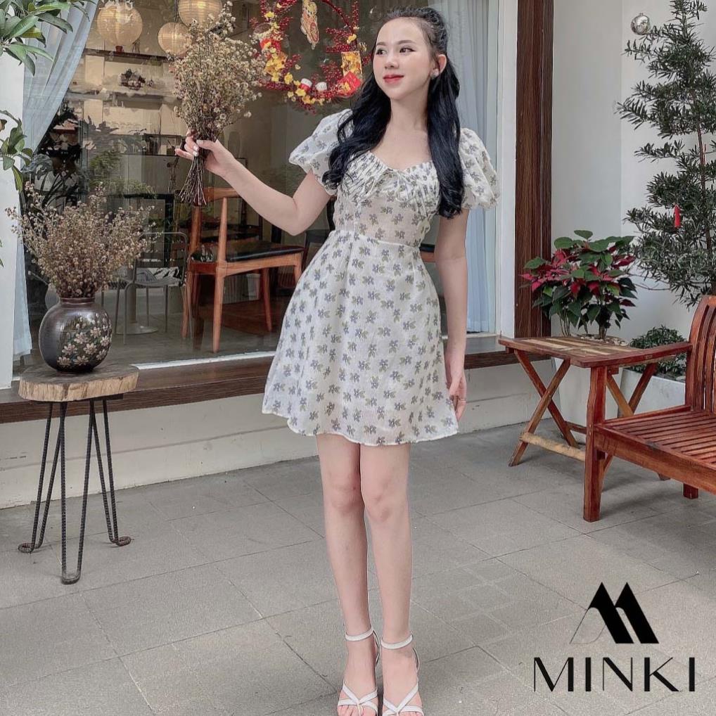 [TTTK] ĐẦM XẾP LY NGỰC TAY BỒNG - CHẤT LIỆU CAO CẤP - MÀU XANH / TRẮNG | BigBuy360 - bigbuy360.vn