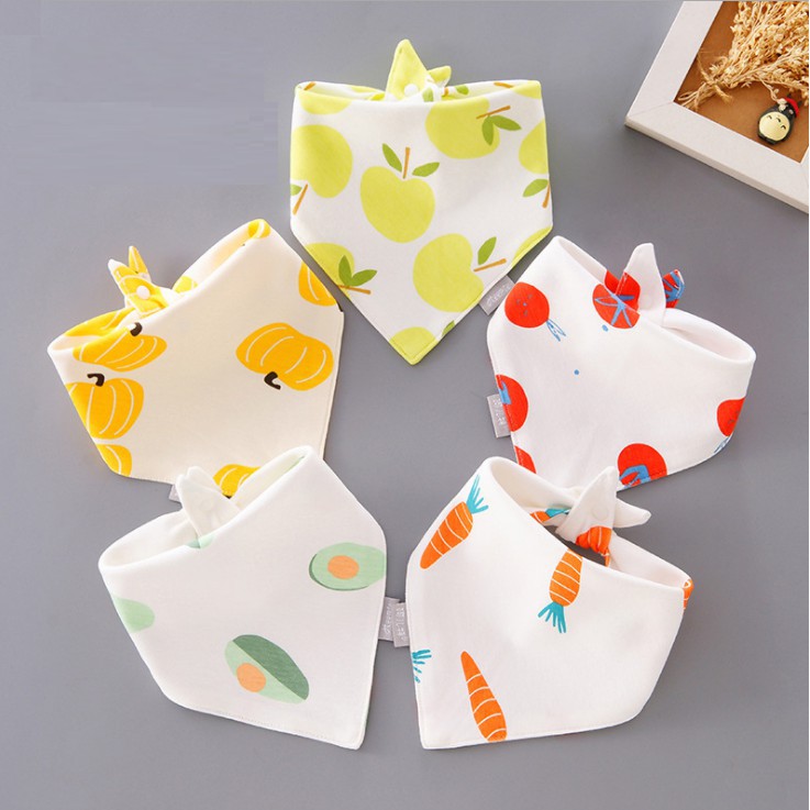 Set 10 Khăn Yếm Tam Giác 100% cotton mềm mịn