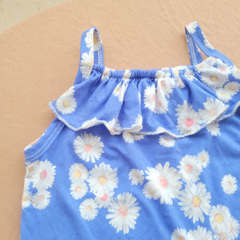 Body đùi 2 dây bèo ngực cho bé gái chất cotton mềm mát