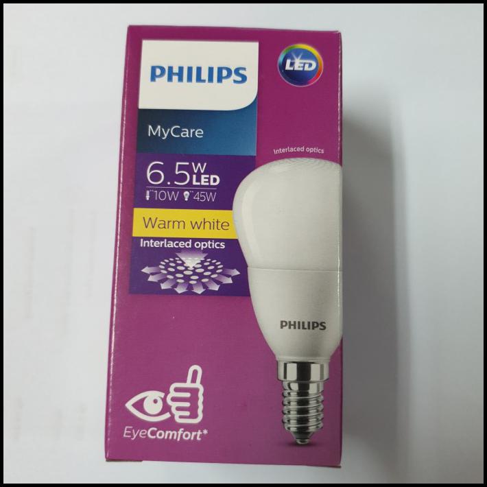 Bóng đèn LED Philips 6.5W E14 30K ánh sáng trắng vàng