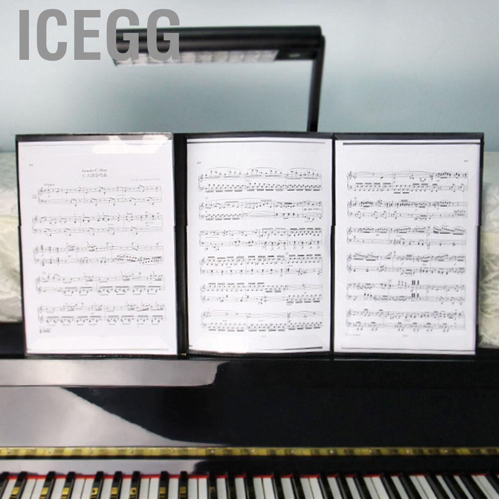 Bìa kẹp bản nhạc đàn guitar / piano chất liệu chống thấm nước màu đen