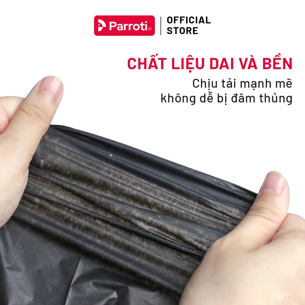 Túi rác tự phân hủy sinh học Parroti Envi - 1kg/3cuộn - màu đen - phù hợp với thùng rác Parroti Bin