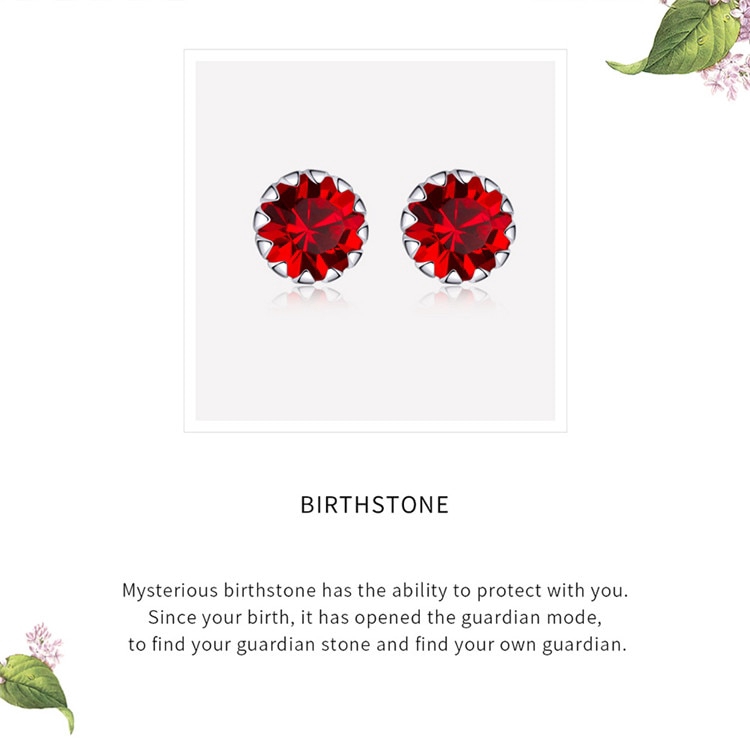 Bông tai bạc 925 BAMOER SCE862 đính đá zircon