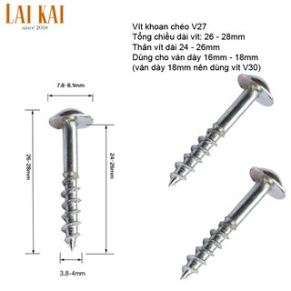 Vít khoan chéo bịch 100 con