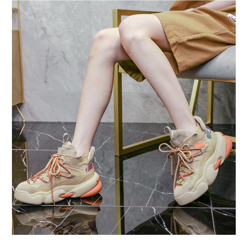 Giày thể thao độn đế lót lông