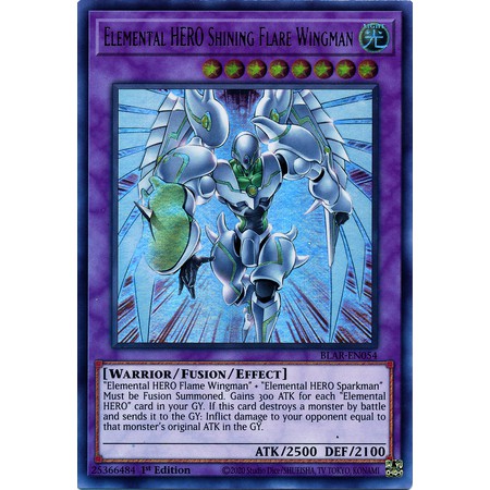 Thẻ bài Yugioh - TCG - Elemental HERO Shining Flare Wingman / BLAR-EN054