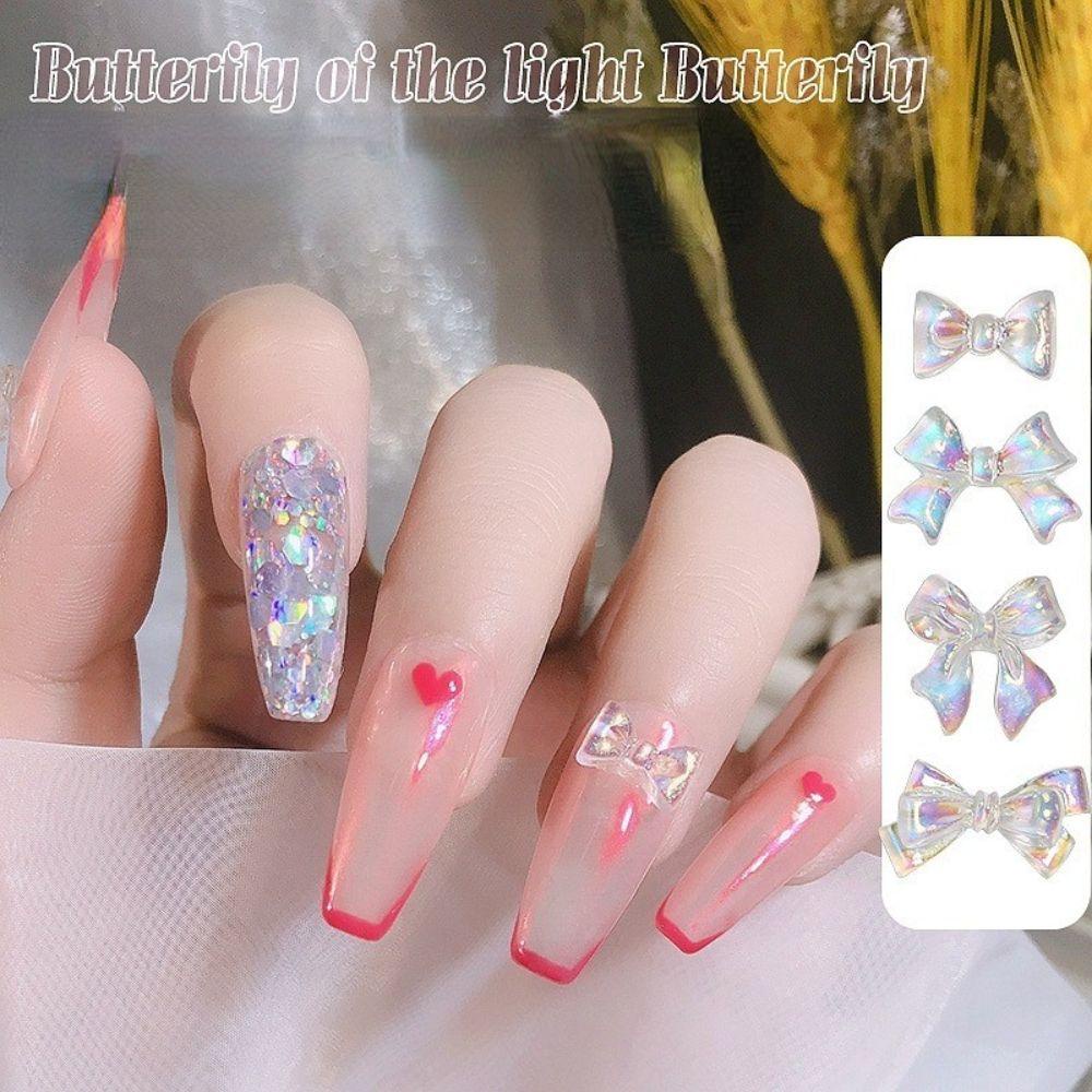 Phụ Kiện Trang Trí Móng Tay 3D Hình Nơ Xinh Xắn