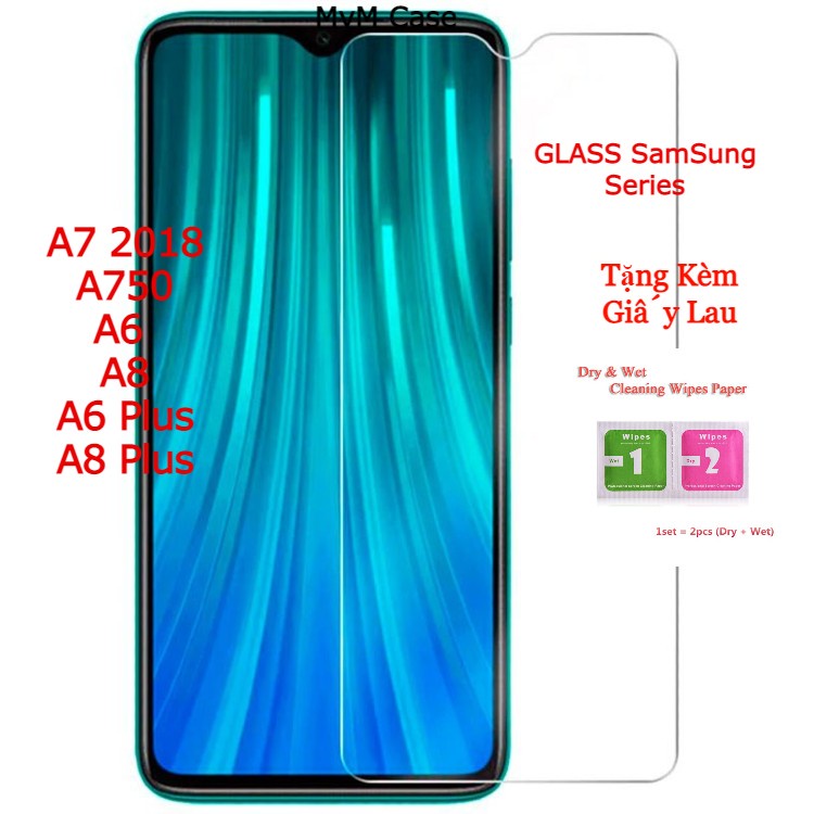Kính cường lực samsung A7 2018 ,A6, A8, A6 Plus, A8 Plus trong suốt chống vỡ chống xước