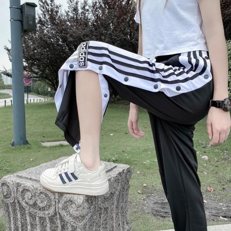 Adidas Men's and Women's Retro Button Casual Pants Sports Button Pants Straight Pants | BigBuy360 - bigbuy360.vn