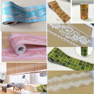 Cuộn 10M X 10CM giấy dán viền tường trang trí nhà NB001