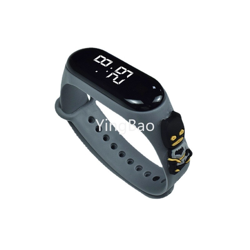 Đồng Hồ Đeo Tay Điện Tử Chống Nước Màn Hình LED Hình Hoạt Hình Thời Trang Trẻ Em Bơi Lội Captain America Iron Man Spiderman Hulk Batman Stitch