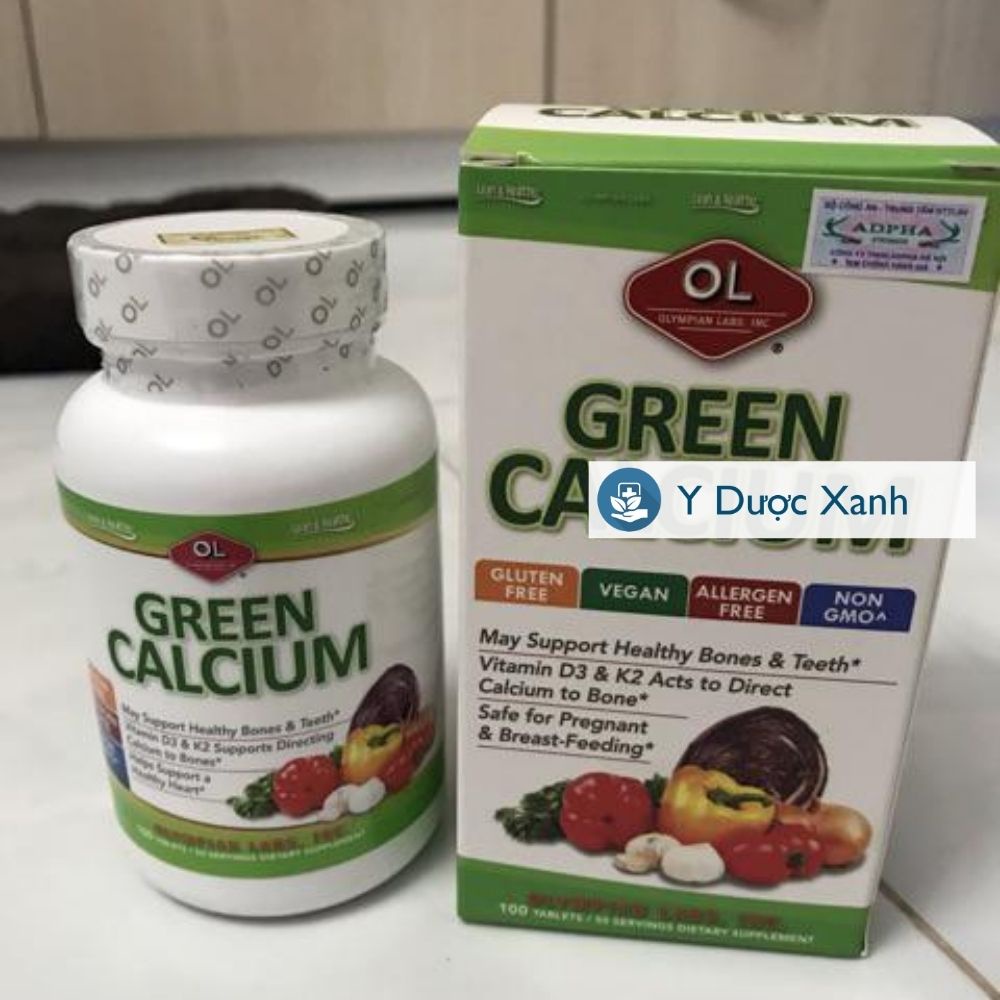 Mua [Chính Hãng] GREEN CALCIUM, 100 viên, Viên uống bổ sung canxi cho trẻ em, bà bầu, sau sinh, người già - Y Dược Xanh