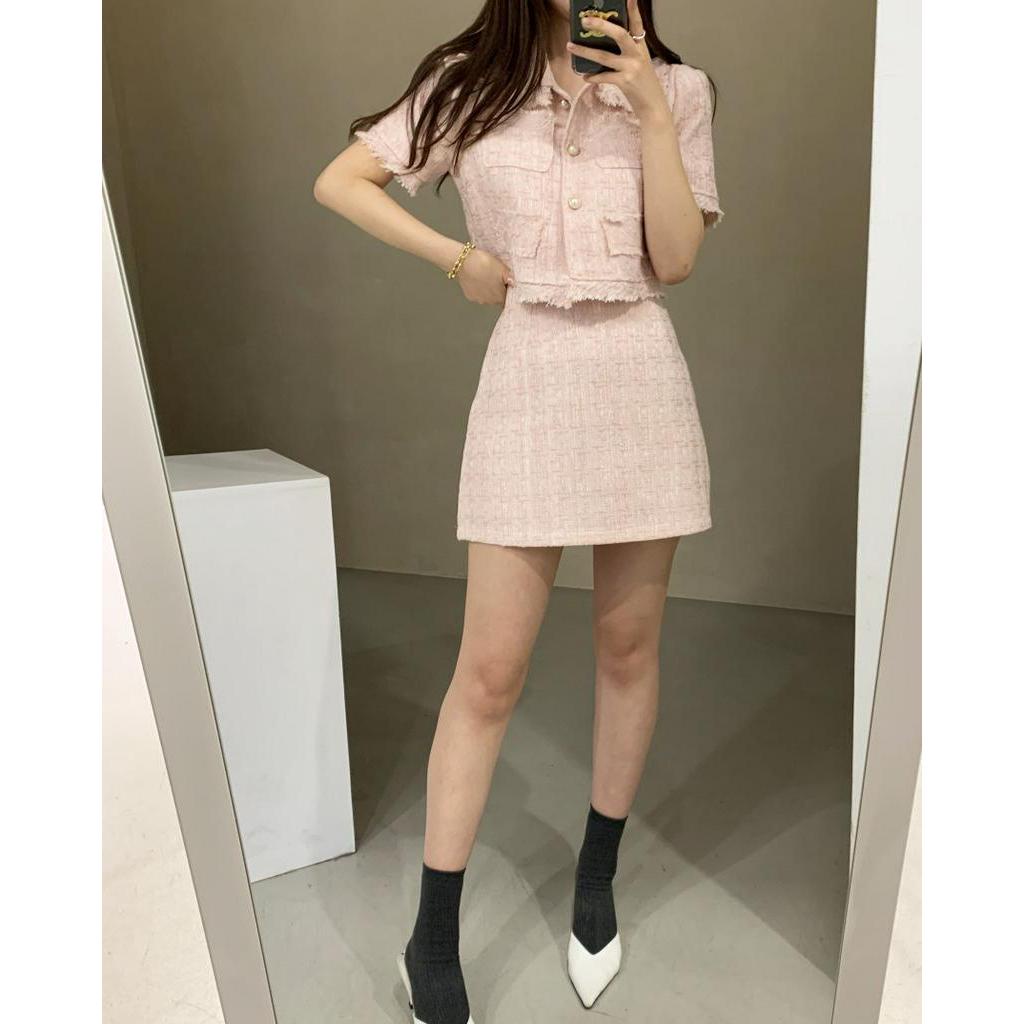 Đầm Hồng Tay Ngắn Thời Trang Mùa Hè 61799