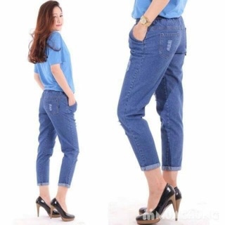 Combo 1 quần bò thụng + 1 quần giả bò chỉ 160k