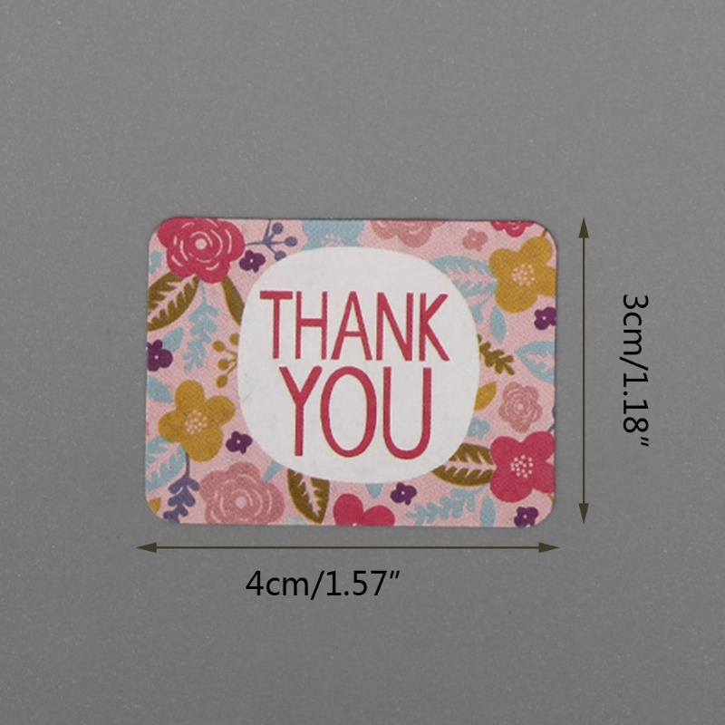 Set 50 Tấm Nhãn Dán Trang Trí Quà Tặng Tiệc Cưới In Chữ Thank You