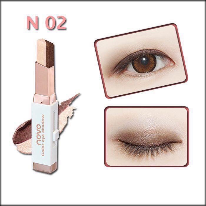 Phấn mắt dạng thỏi Novo Eyes Shadow 2 Line 3.8g