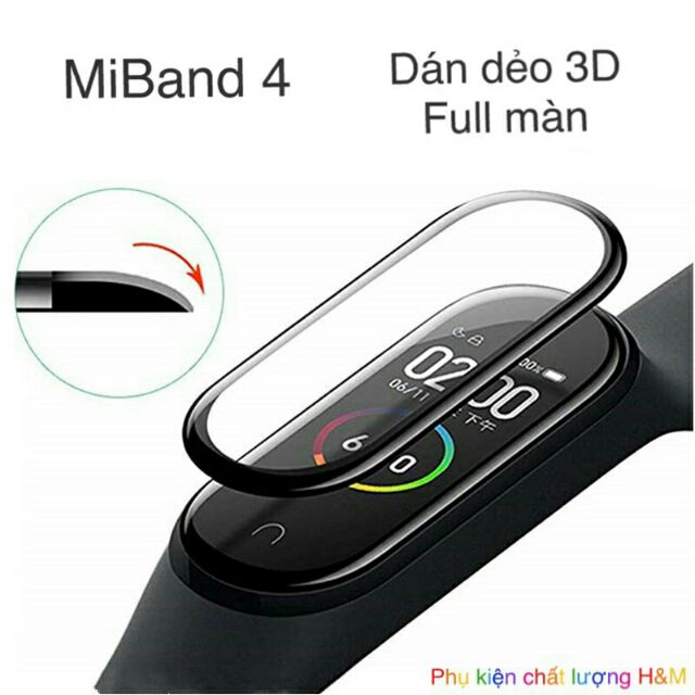 Miếng dán dẻo 3D full màn xiaomi mi band 4 / miband 4