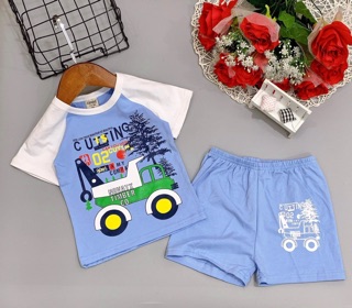 Bộ thun cotton bé trai