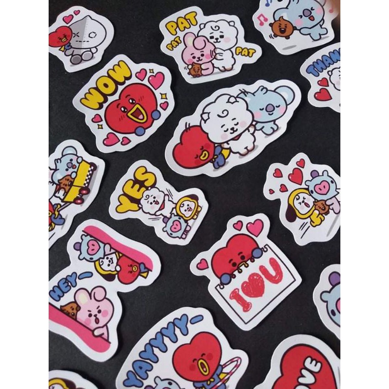 [SET 15] Bộ 24 sticker hình BTS, BT21 Baby - LLD060