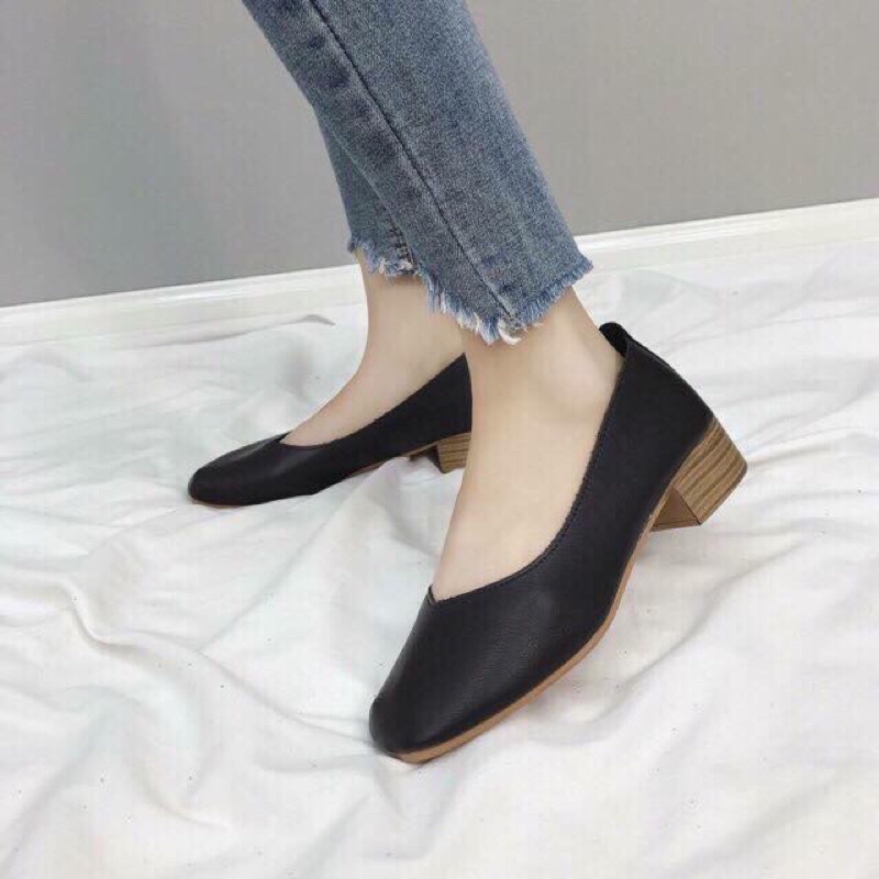 Giày búp bê basic gót 3p thanh lịch hot trend
