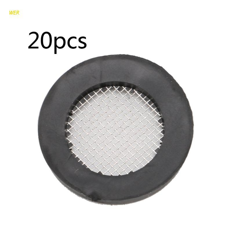 WER 20pcs Seal O-Ring Hose Gasket Flat Rubber Washer Filter Net for Faucet Grommet