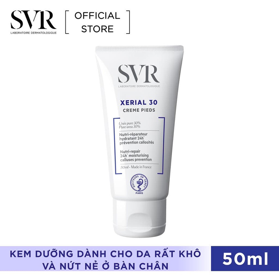 ✅ Kem Dưỡng Da Dưỡng Ẩm SVR Xerial 30 Creme Pieds 50ml - Kem Dưỡng Ẩm cho da rất khô, thô sần và nứt nẻ ở bàn chân