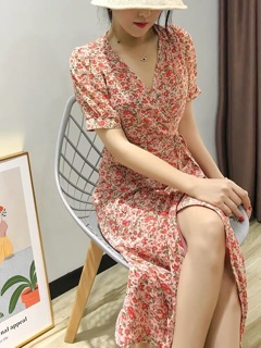 ĐẦM MIDI HOA CỘT NƠ