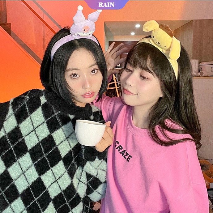 SANRIO Băng Đô Rửa Mặt Hình Búp Bê Nhồi Bông Dễ Thương Cho Nữ